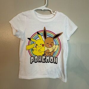 Pokemon Kids Graphic Tee with Pikachu and Eevee XS (4/5)